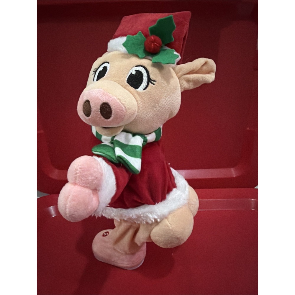Gemmy animated "Twerking Christmas Pig" NWOT Video of dance